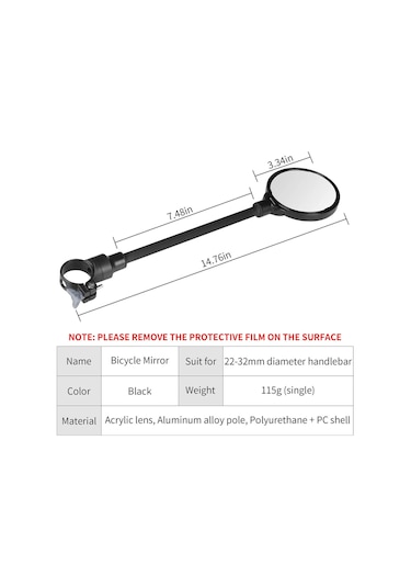 2 Adet Bisiklet Aynası Mtb Yol Bisikleti Arka Görüş Gidon Aynaları Bisiklet Aksesuarları Açı Ayarlanabilir Bisiklet Arka Görüş Aynası