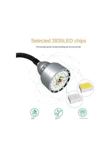 Usb Led Büyümek Işık 2835 Braketi Ile Tam Spektrum 5 V Kapalı Bitki Çiçek Fidesi Veg Çadır Su Geçirmez Phyto Lamba 2 Heads