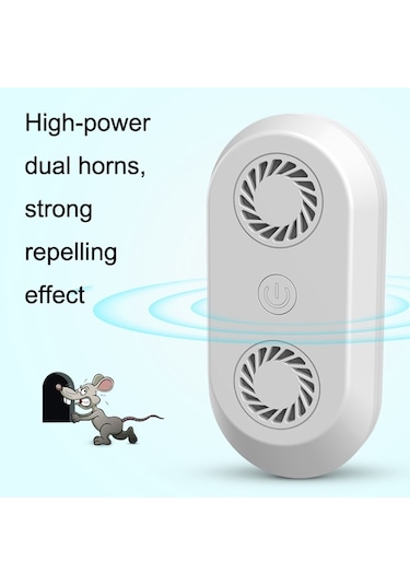 Ultrasonik Sivrisinek Kovucu Çok Fonksiyonlu Elektronik Böcek Kovucu Uk Fiş Beyaz , Boyut:uk Fiş