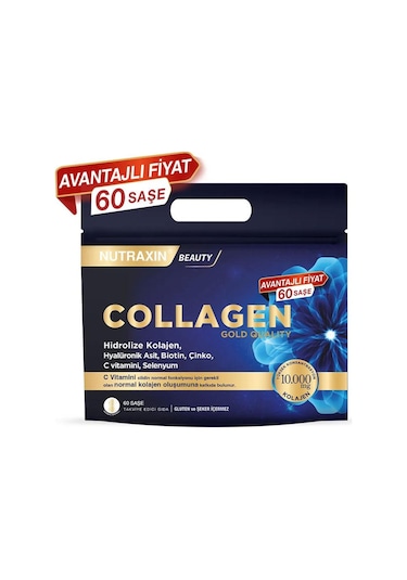 Nutraxin Collagen Gold Quality Hidrolize Kolajen 60 Saşe