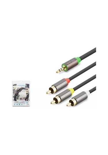 Hadron Hdx1064 3.5mm To 3rca Kablo 2lıne Gold 1.5m Siyah