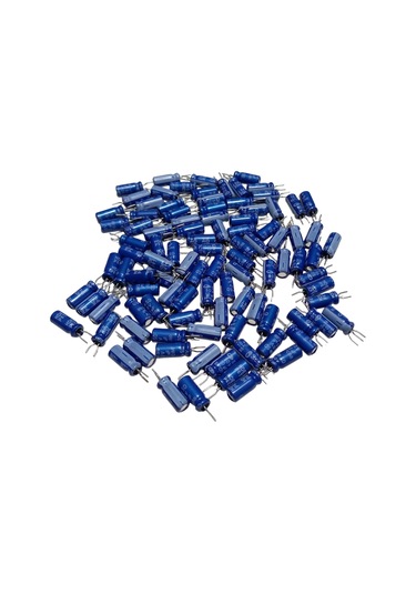 100 Adet 10uf 50v Elektrolitik Kondansatör 5x11mm - Kısa Bacaklı