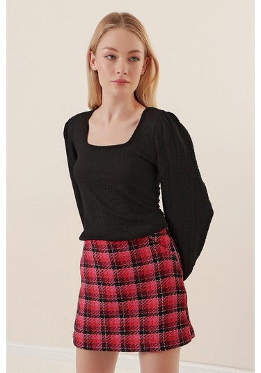 Bigdart 0442 Uzun Kollu Bluz - Siyah 001