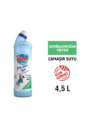 Bingo Oksijen Derinlemesine Hijyen Klorsuz Çamaşır Suyu 6 x 750 ML