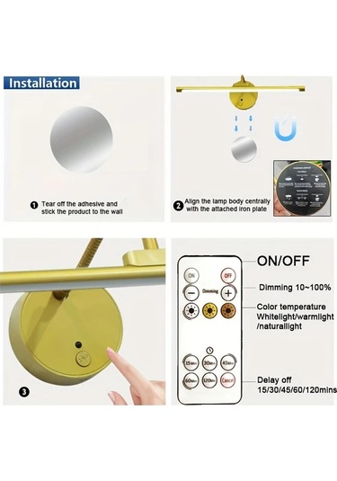 Globalbloom 1 Adet Amıll Akıllı Led Masa Lambası Uzaktan Kumandalı, 3000k-6000k Renk Sıcaklığı, Usb Şarjlı, Siyah