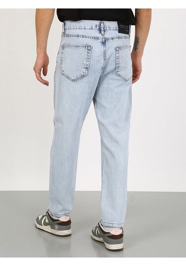 Boyfriend Diz Yırtık Buz Mavi Jean-buz Mavi - 34 Buz Mavi
