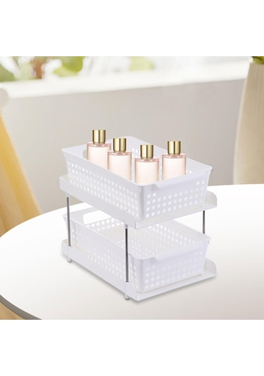 Suntek Mutfak Ayakta Raf Makyaj Malzemesi Tutucu Beyaz