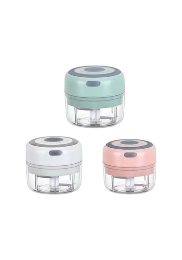 Cbtx Zm-14 Ev Tipi Mini Kablosuz Elektrikli Sarımsak Ezici, Renk: Pembe 100ml Çok Renkli