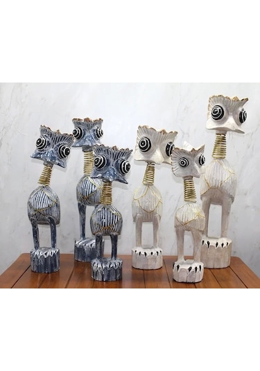 Ahşap 3'lü Deve Kuşu Seti 60 Cm Trendy:6