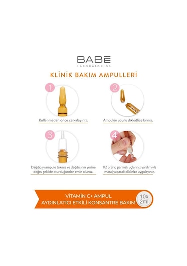 Babe Vitamin C+ Aydınlatıcı Etkili Konsantre Bakım Ampul Serum 10 x 2 ML