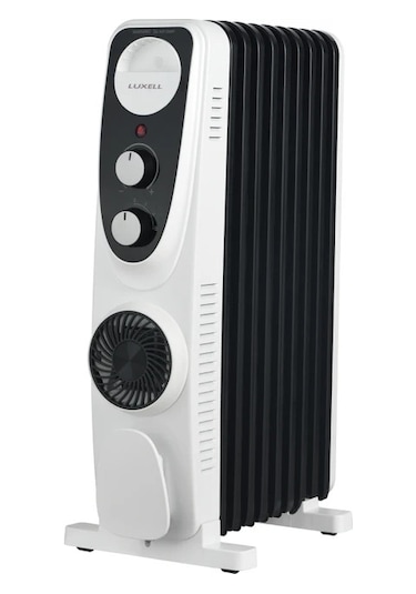 Luxell Lux09-fp-bw 9 Dilim 2400 Watt Turbo Fanlı Yağlı Radyatör Siyah-Kod 9005-76 Cm (9 Dilim