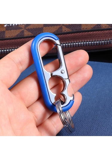 Siyah Yaratıcı Çok Fonksiyonlu Araba Anahtarlık Taşınabilir Şarap Şişesi Konserve Açacağ Erkekler Metal Açacak & Tirbuşon 56621918 Siyah