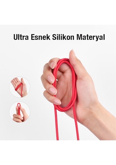 Hoco X21 Usb To Lightning 2A Silikon Hızlı Şarj Ve Data Kablosu