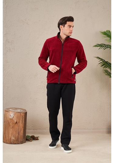 Pjs 23714 Erkek Fermuarlı Polar Eşofman Takım 001