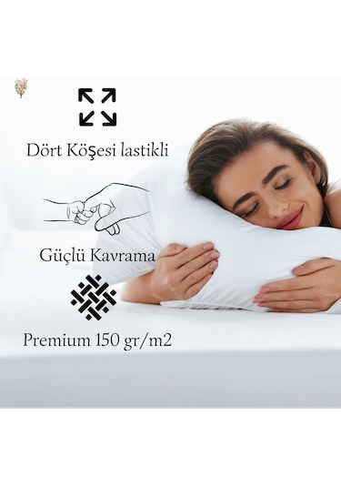 Strausshome Premium Lastikli Çarşaf %100 Pamuk Tek Kişilik / Çift Kişilik Özel Penye Oeko-tex Haki / Yeşil Haki - Yeşil