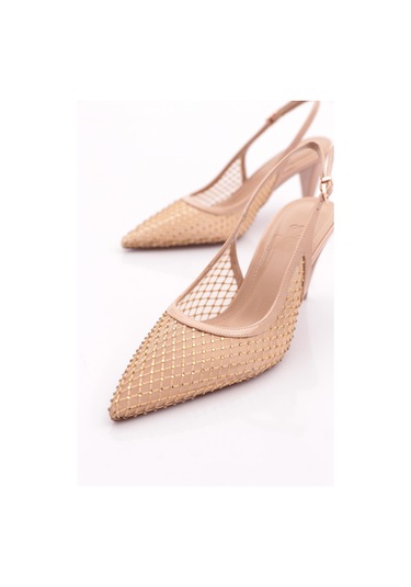 Dgn 830 Kadin Topuklu Ayakkabi Bej