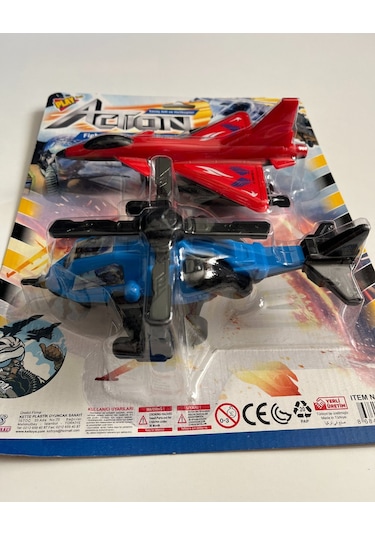 Sürtmeli Uçak Ve Helikopter Seti 2' Li Set 19x12 Cm