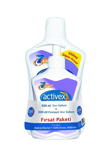 Activex Sıvı Sabun 650 ML + 300 ML x 8