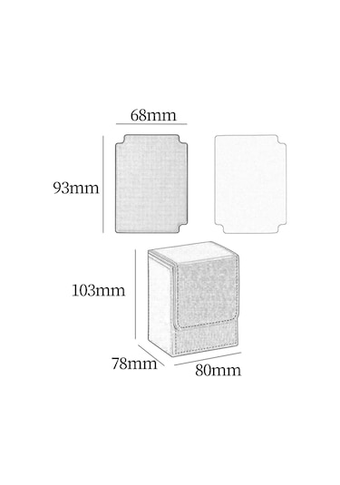 Suntek 2 Bölmeli Kart Destesi Kutu Tutucu 100+ İçine Uygun