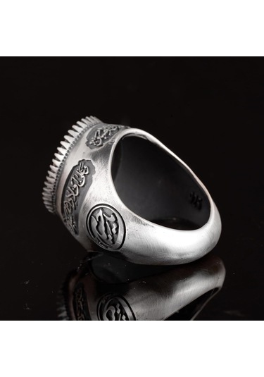 Gerçek Doğal Arizona Turkuaz Taş Yüzük, Erkek Yüzüğü, 925 Ayar Gümüş Yüzük Gümüş