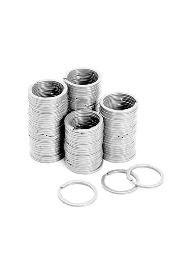 30 Adet Gümüş Renk 3 Cm Metal Anahtarlık Halkası