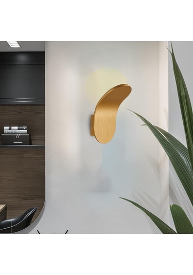 Homyl 5w Led Duvar Apliği Fırçalanmış Alüminyum Altın Altın