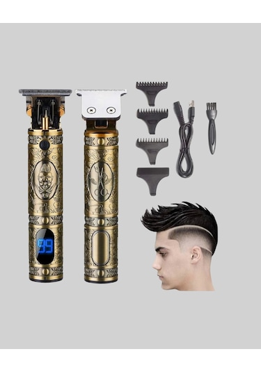 Lcd Ekranlı Şarjlı Tıraş Makinesi Erkek Saç Sakal Kesme