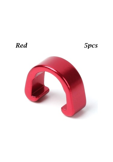 Kırmızı 6 Adet/12 Adet Mtb Bisiklet Fren Kablosu/attırıcı Hattı Kasa Alüminyum Alaşı Şeklinde Toka Klipsler Bisiklet Aks. 56373341 Kırmızı