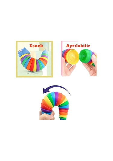 Oyuncak Sevimli Tırtıl Eğitici Sök Tak Tırtıl 20 Cm