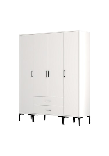 Variant Kumsal 4 Kapılı Sts Gardrop - Beyaz / Beyaz