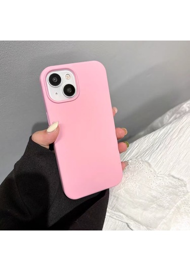 Üç Parçalı Silikon İphone 16 Telefon Kılıfı Seti Mavi, Pembe, Beyaz Diğer