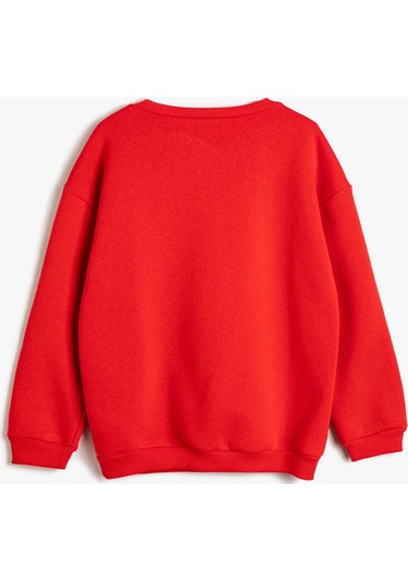 Koton Atatürk Baskılı Sweatshirt Uzun Kollu Bisiklet Yaka Şardonlu Kırmızı 4wkg10179ak 4WKG10179AK401 Kırmızı