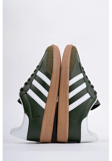 Muggo Jabbar Unisex Ortopedik Günlük Garantili Bağcıklı Yürüyüş Koşu Sneaker Spor Ayakkabı Haki