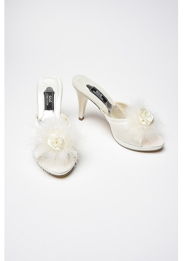 Gc Gül Aksesuarlı Platform Pnponlu Bayan Terlik Gc190 (272934997)