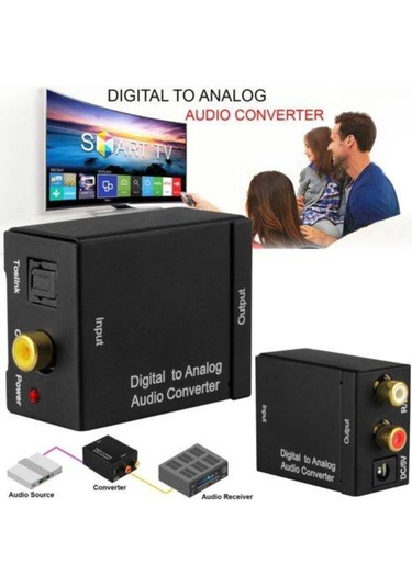 Dijital To Analog Optik Tos Ses Dönüştürücü Rca Çevirici Adaptor