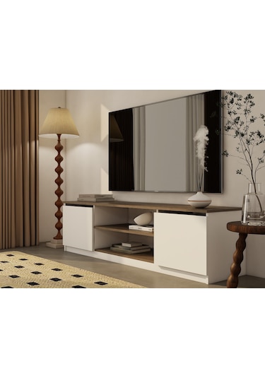 Bade Tv Ünitesi Anrasit Meşe Renk Antrasit - Beyaz