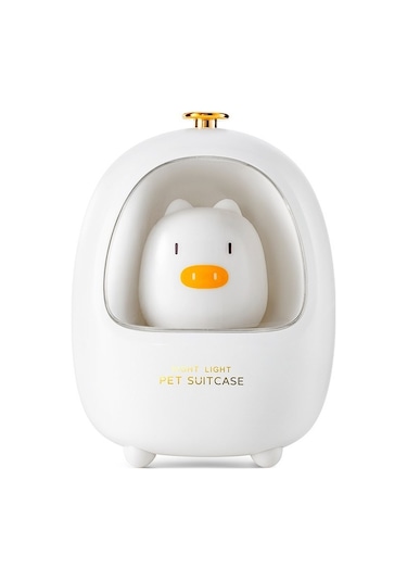 Soulader Kedi Köpek Işıkli Uyku Kabı Akşam Aydınlatma Ünitesi Beyaz