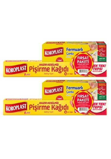 Koroplast Pişirme Kağıdı 16 Lı Fermuarlı Çanta Orta Boy 12 Li X 2