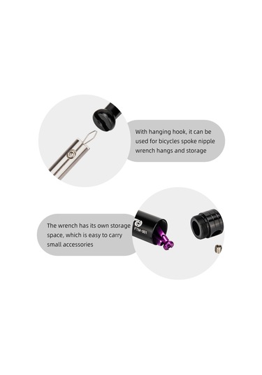 Geeroyoo Ztto Bisiklet Jant Teli Anahtarı - Titanyum Renk, Alüminyum Alaşım, 39g Hafif Çok Renkli