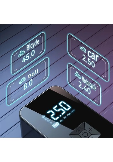 Xuweiwei Araba Hava Şişirme Cihazı Kablosuz Çift Kullanım Taşınabilir Çok Fonksiyonlu Elektrikli Hava Pompası Araba Ve Motosiklet Lastikleri İçin