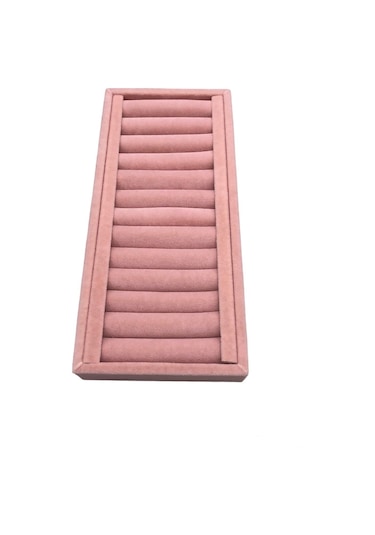 Yerli Üretim Süet Kumaş Pembe Renk Kelepçe-bileklik Standı Pembe