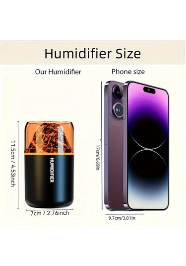 Userfriendly11 Siyah Usb Güçlü Tek Oda Nemlendirici Ve Koku Difüzörü Ev Araç İçin Kompakt