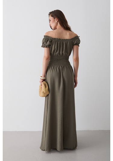 Çağla Büzgülü Elbise - 2002 Çağla