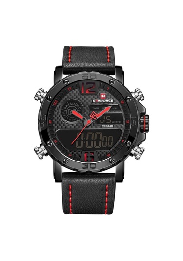 Erkek Saat Dijital Kuvars Alarm Kronometre İş Spor Günlük Kol Saati Kırmızı Diğer