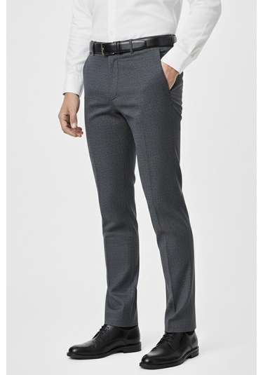 Erkek Regular Fit Kumaş Pantolon Likra Kumaş Bgl-st05034 Lacivert