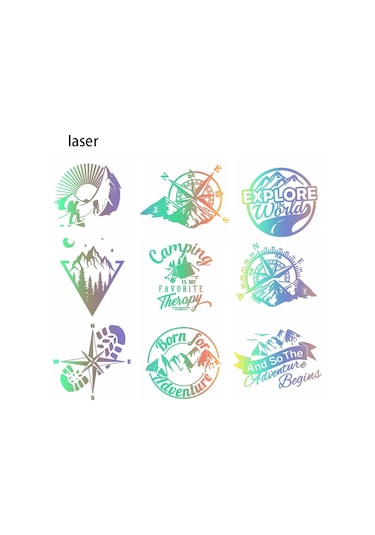 Not 004-20 Cm-lazer-macera Spor Pusula Araba Etiket Wrap Vinil Çıkartması Dağ Araba-şekillendirici Oto Motor Kapağı Kap