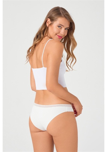 File Lastikli Lazer Kesim Bikini Külot 3'lü Paket - 2 Renkli Çok Renkli