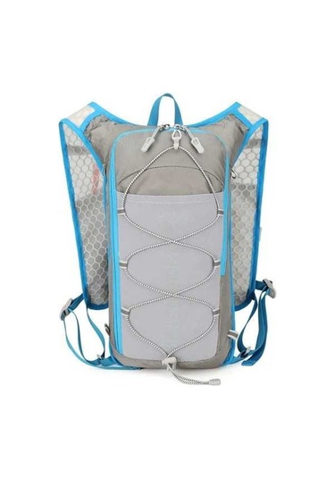 Fortunelane Gündüz/gece Spor Çantası: Su Geçirmez Nylon, Yansıtıcı, Su Bladder Uyumlu, Bisiklet İçin Çift Omuzlu - Gri Gri Gri