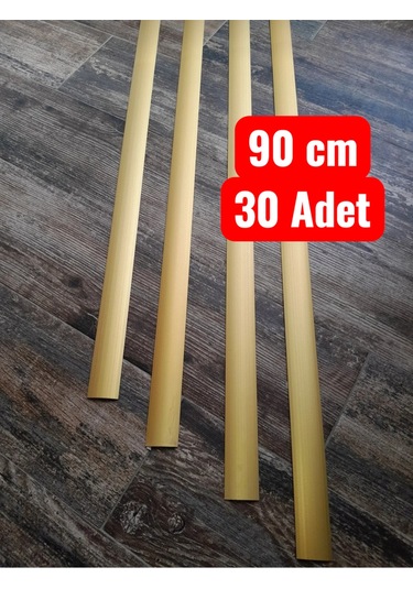 Sarı Gold Kapı Eşik Çıtası Alüminyum Kap Profili Kapı Süpürgeliği 90 Cm X 30 Adet