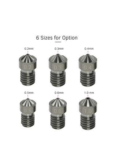 Tenfowee Aibecy V6 Sert Çelik Nozul Seti - 3d Yazıcı Aksesuarı, 0.3mm Boyut, Dayanıklı Ve Uzun Ömürlü, 4 Adet